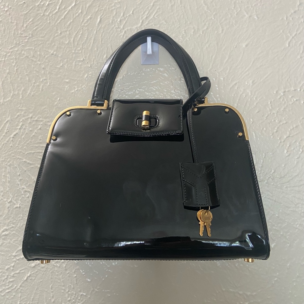 EC YSL PATENT LEATHER BAG